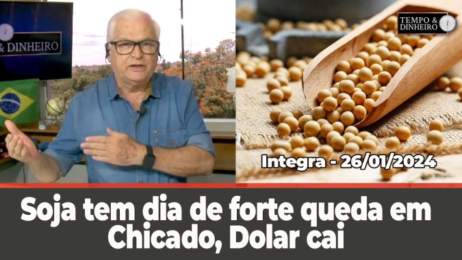 Soja tem forte queda em Chicago, só café sobe em NY. Dólar cai, Chuvas ainda presentes no país