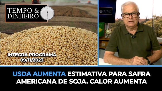 USDA aumenta estimativa para safraamericana de soja. Calor Aumenta