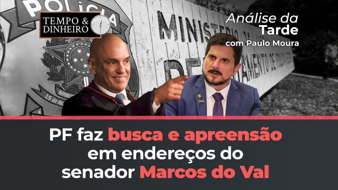 PF faz busca e apreensão em endereços do senador Marcos do Val por ordem de Moraes