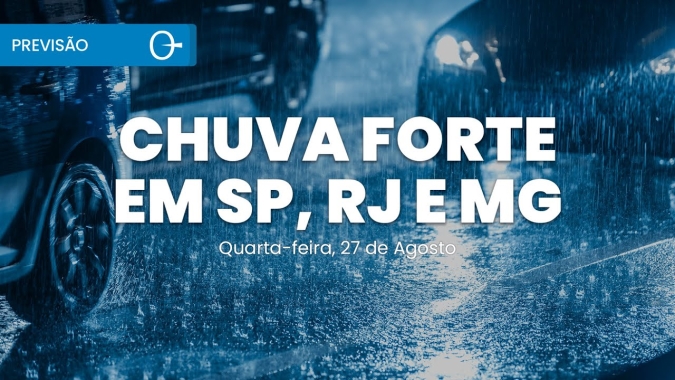 Confira a previsão do tempo para esta quarta-feira (27) para todo o Brasil