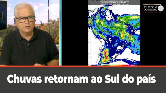 Chuvas retornam ao Sul do país, Matopiba e Norte de Minas com acumulados acima de 100mm