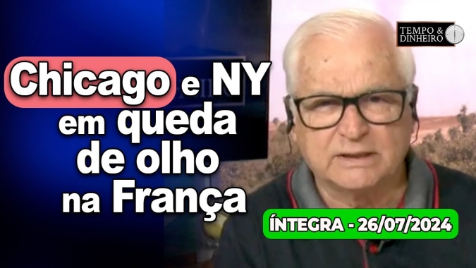 Chicago e NY em queda de olho na França e atuação de fundos. Dólar acima de R$ 5.60