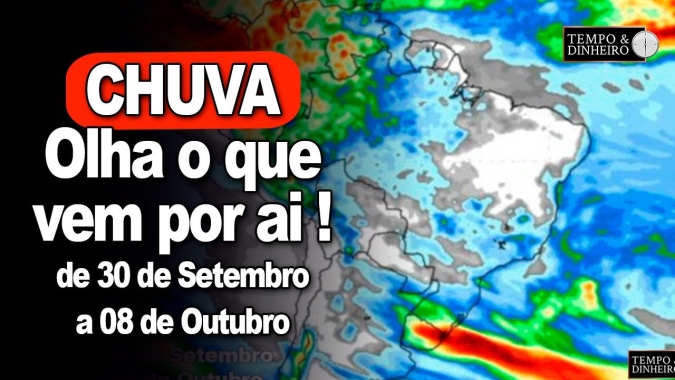 Chuvas devem ser isoladas no começo de outubro com altas temperaturas