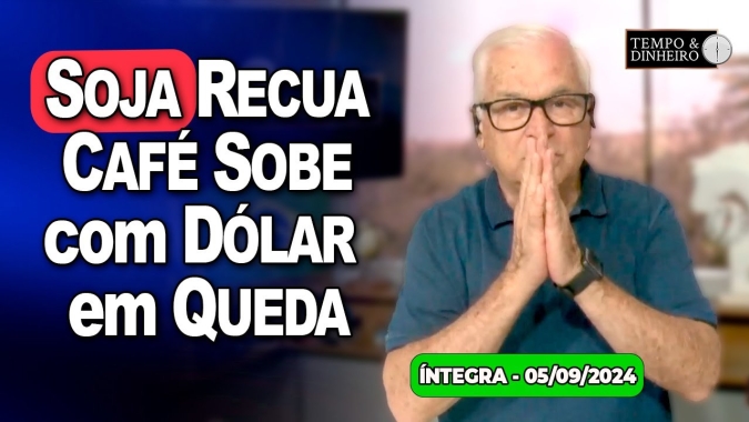 Soja recua, café sobe e dólar cai. Boi gordo em alta. Calor recorde e chuvas do final de setembro