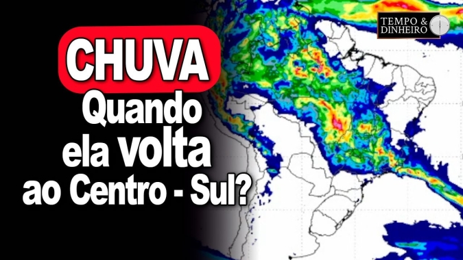 Chuva volta ao Centro-Sul e se afasta do MATOPIBA ao longo da semana, temperaturas cai no Sul
