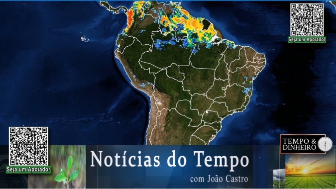 Chuvas sobem na semana que vem e devem chegar até ao MT; depois, nova onda de frio