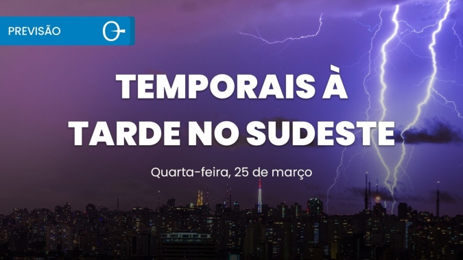 Temporais Avançam no Sudeste e Centro-Oeste 25/03/2026