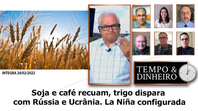 Soja e café recuam, trigo dispara com Rússia e Ucrânia. La Niña configurada