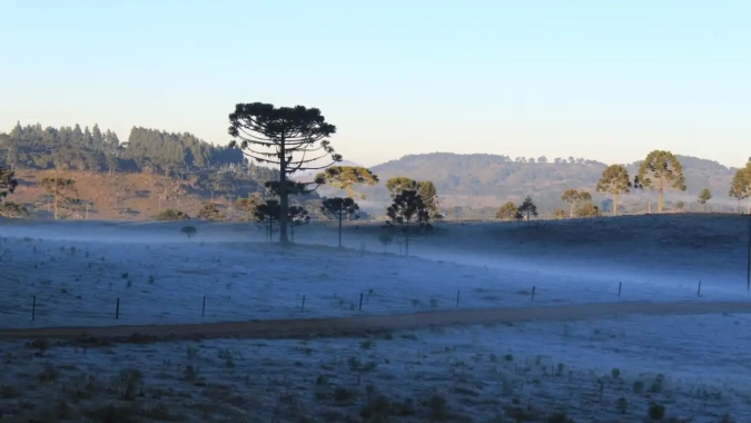 Sul terá frio intenso, geada e chance de neve no feriado