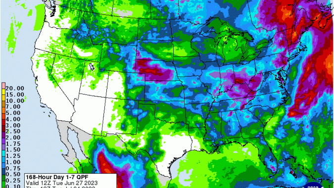 Soja cede forte em Chicago nesta 3ª feira com previsão de melhores chuvas para o Corn Belt