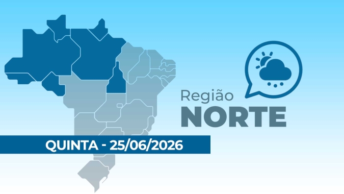 Norte terá chuvas concentradas na Amazônia, enquanto Tocantins enfrenta calor de até 35°C