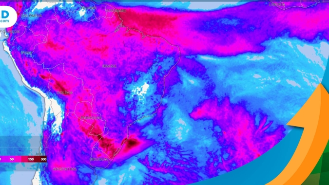 Frente fria vai levar quase 200mm para o Sul do Brasil, mas não terá força para avançar até o Sudeste do país