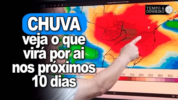 Chuvas volumosas no Sul com risco de granizo e vento. Chuvas até mesmo em áreas do NE
