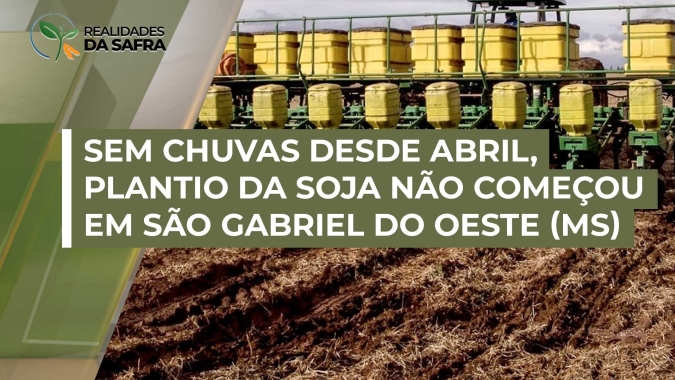Sem chuvas consistentes desde abril, São Gabriel do Oeste (MS) segura o plantio da soja