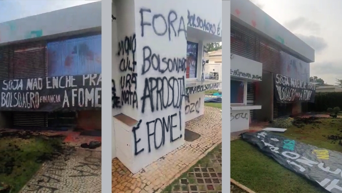Sede da Aprosoja BR, Abramilho e Abrass, em Brasília, é vandalizada pela Via Campesina e MST