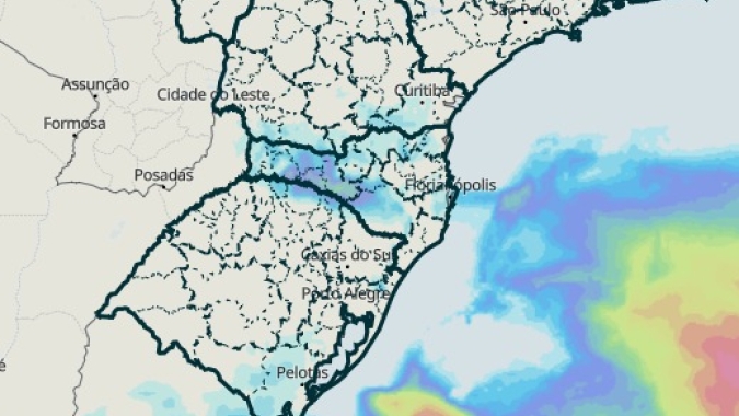 Ciclone avança pelo Sul e mantém alerta para chuva forte e temporais