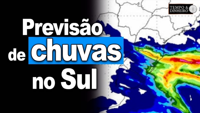 Previsão de chuvas no Sul e clima seco em boa parte do País