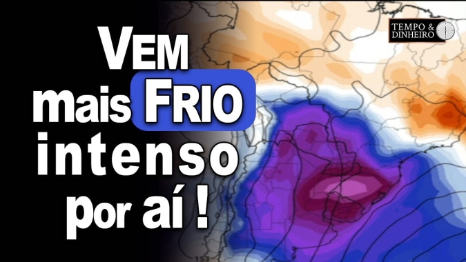 Frio intenso a partir do dia 21 no centro-sul, alerta Ronaldo Coutinho