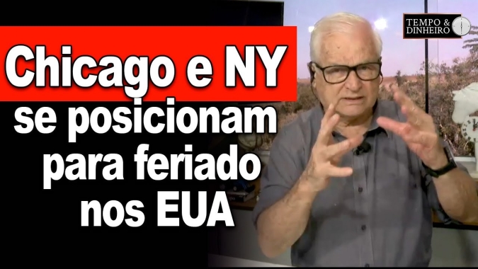 Chicago e NY se posicionam para feriado nos EUA. Dólar dá ligeira trégua enquanto Ibovespa sobe
