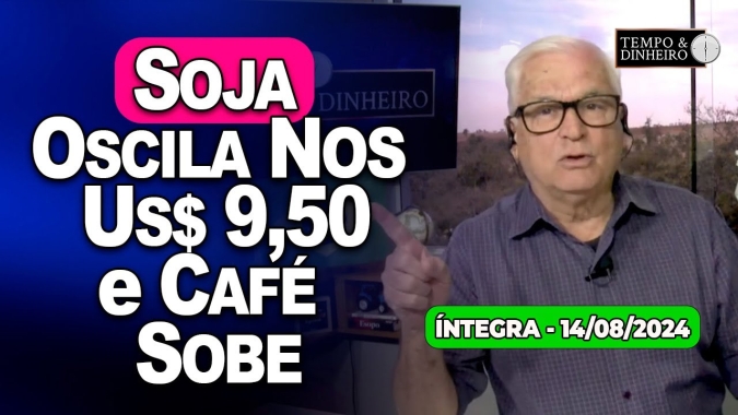 Soja oscila nos US$ 9,50 e café sobe. Produtores gaúchos ainda sem respostas. Nova onda de frio