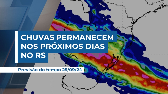Frente fria segue atuando no RS nos próximos 2 dias, com chuvas fortes; início da próxima semana deve trazer outra frente mais intensa para o Estado