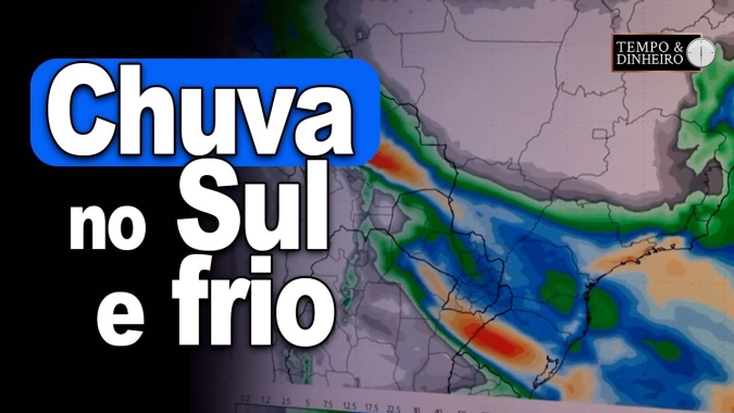 Chuva no Sul e frio, MS, Sudeste, Norte e Nordeste com boa parte seca, informa Ronaldo Coutinho