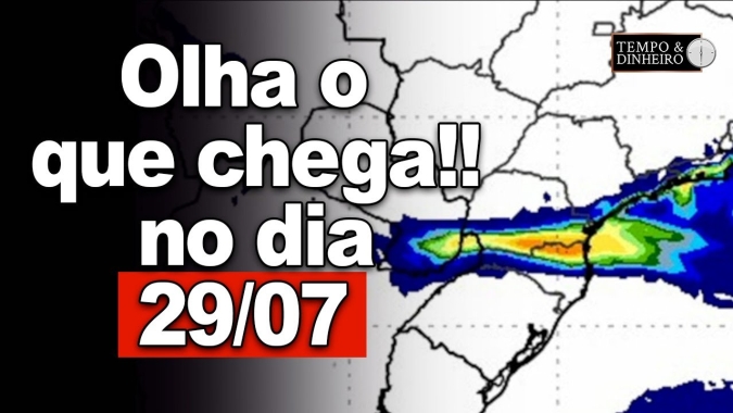 Brasil está seco e umidade fica concentrada no Sul a partir de 29 de julho. Chuvas no extremo Norte
