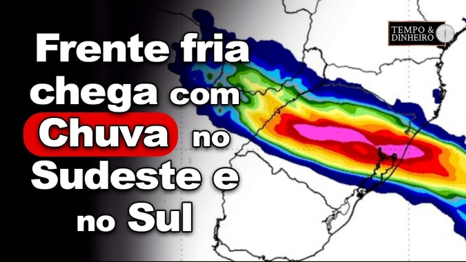 Frente fria rompe bloqueio e chega a parte do Sudeste. Sul com chuvas, frio e geadas em agosto
