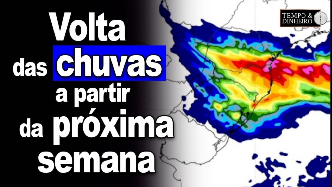Previsão do tempo mostra frio intenso e geadas no Sul e volta das chuvas a partir da próxima semana