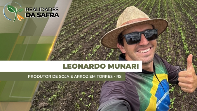 Torres/RS espera boas produtividades para a soja que está se desenvolvendo no campo