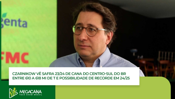 Czarnikow vê safra 23/24 de cana do Centro-Sul do BR entre 610 a 618 mi de t e possibilidade de recorde em 24/25