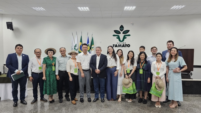 Comissão Chinesa de Zhuhai visita Famato para fortalecer relações comerciais com Mato Grosso
