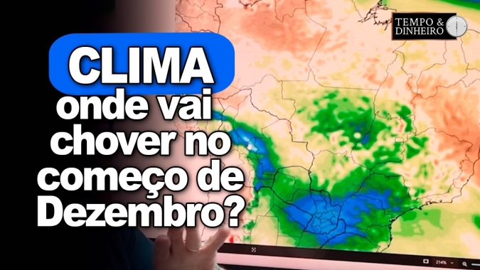 Chuvas generalizadas no começo de dezembro e com altos volumes no Brasil Central e Centro-Sul