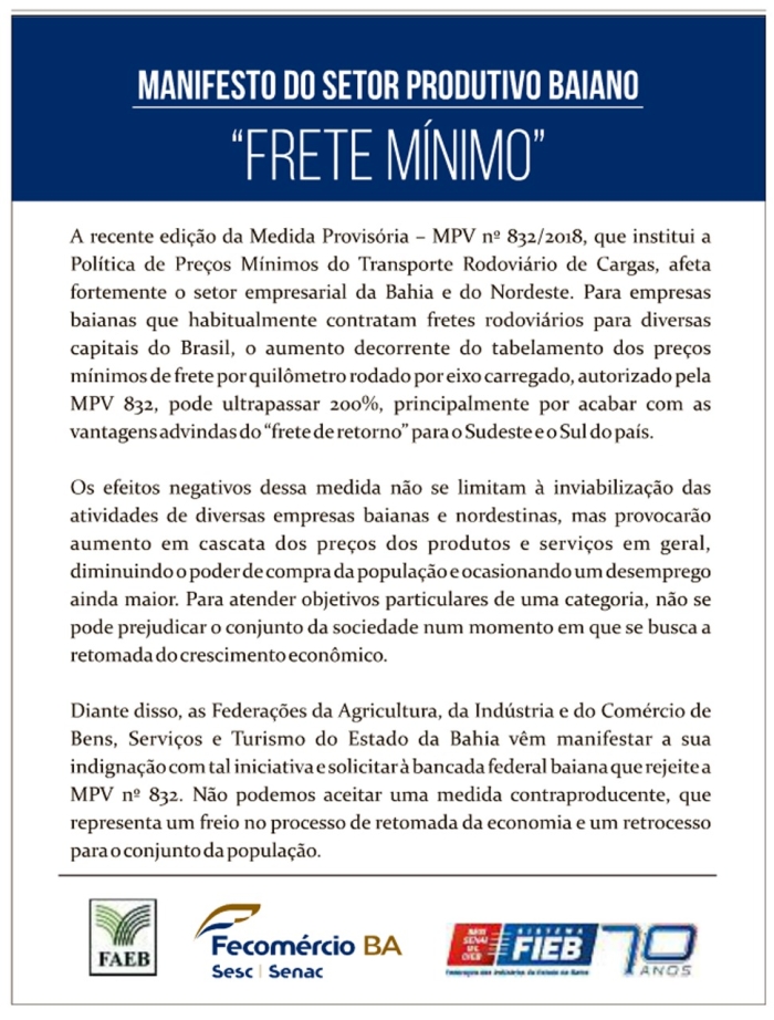 Frete na Bahia